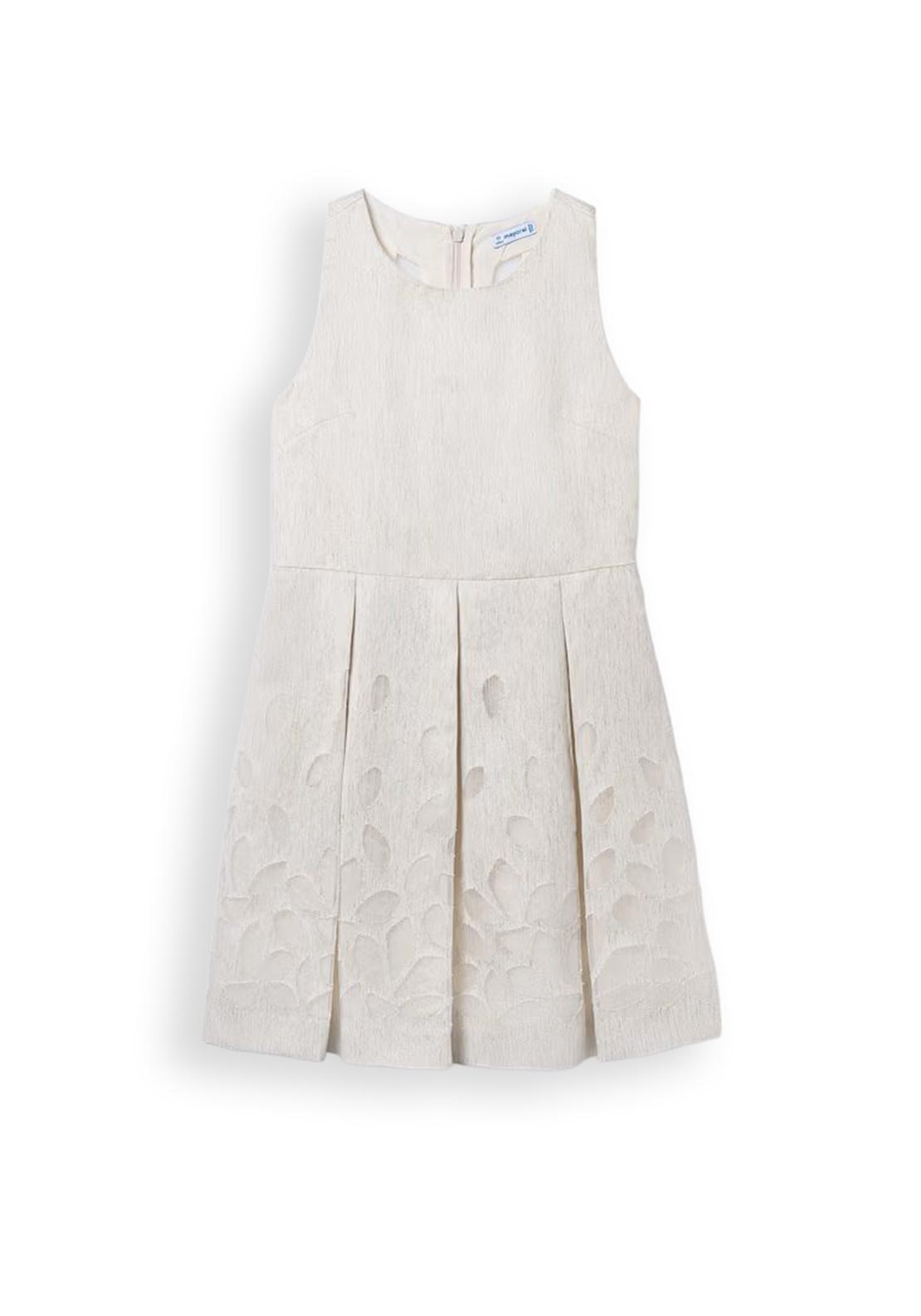 Mayoral Older Girl Sleeveless Floral Dress, Off White