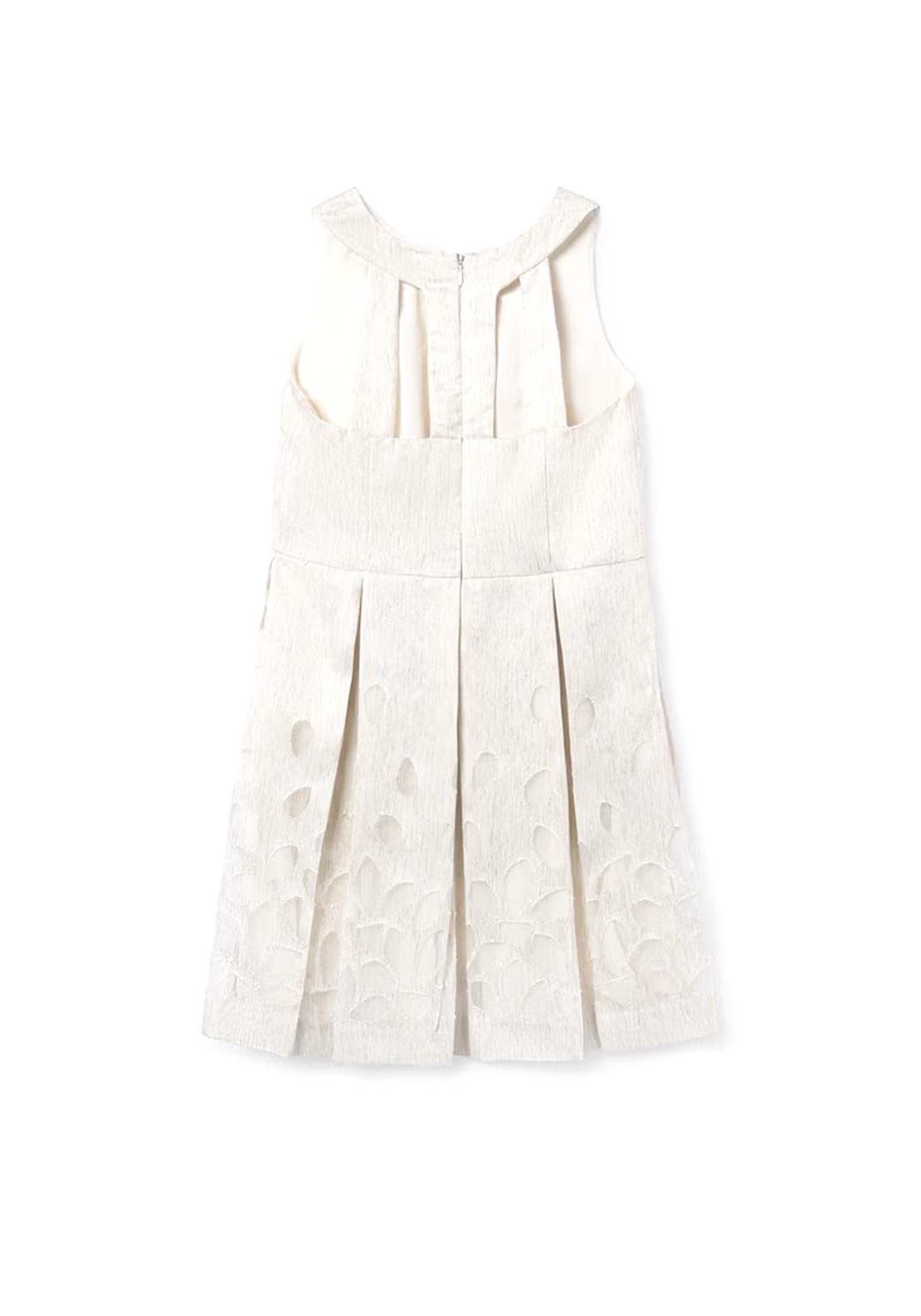 Mayoral Older Girl Sleeveless Floral Dress, Off White