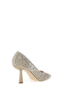 Menbur Canopus Diamante Heeled Pointed Court Shoes, Gold