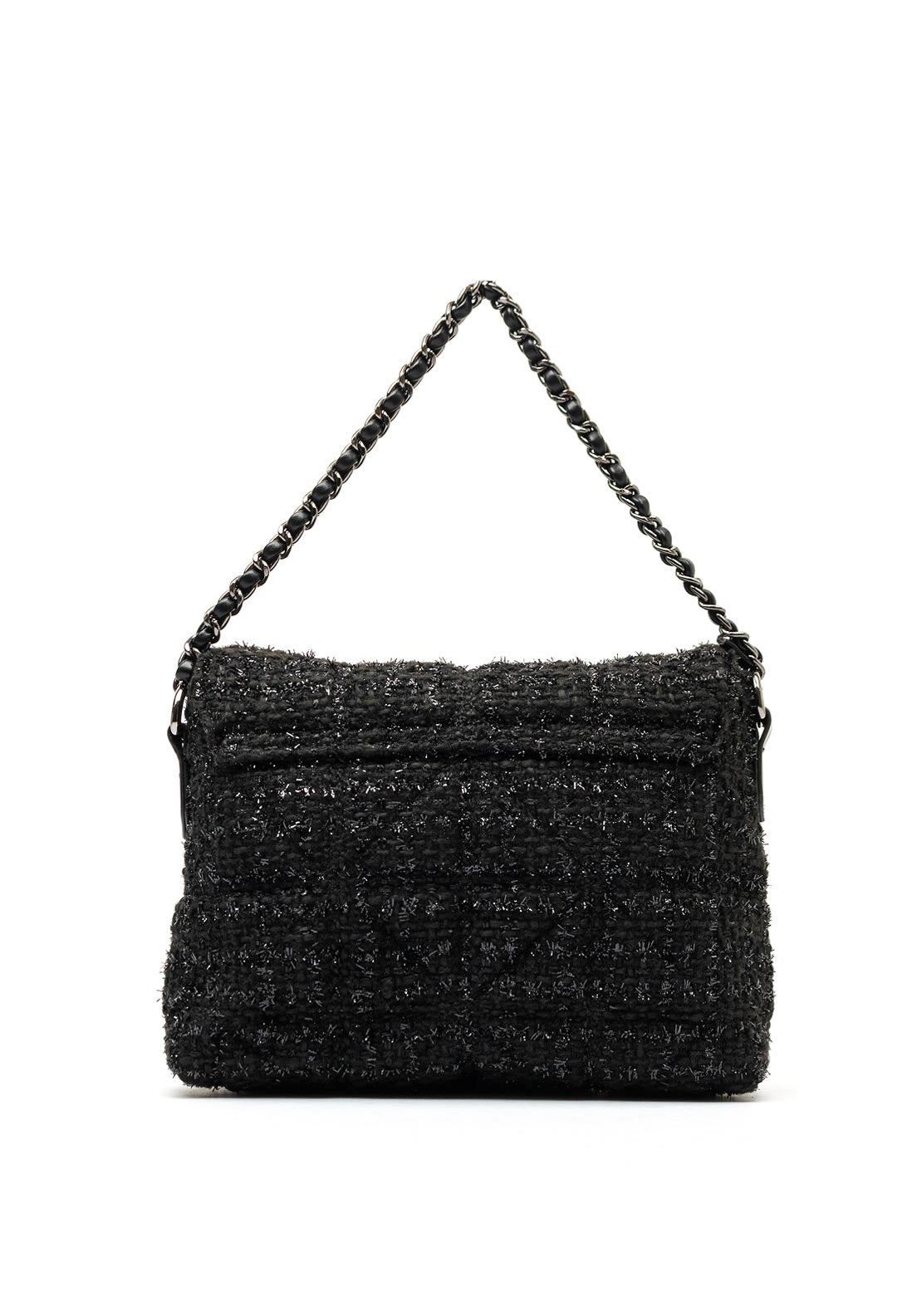 Menbur Chain Strap Glittery Shoulder Bag, Black