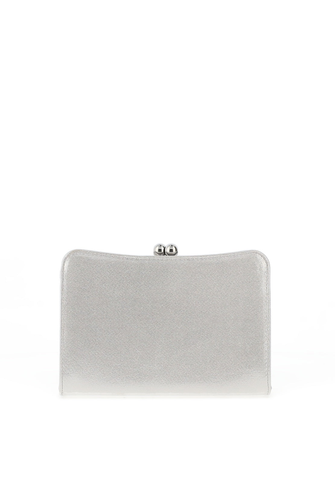 Menbur Sparkle Braid Clasp Clutch, Silver