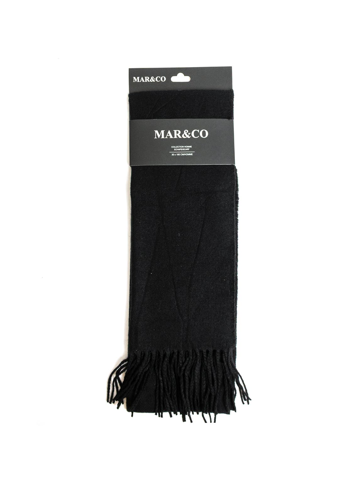 Serafina Men’s Wool Blend Scarf, Black