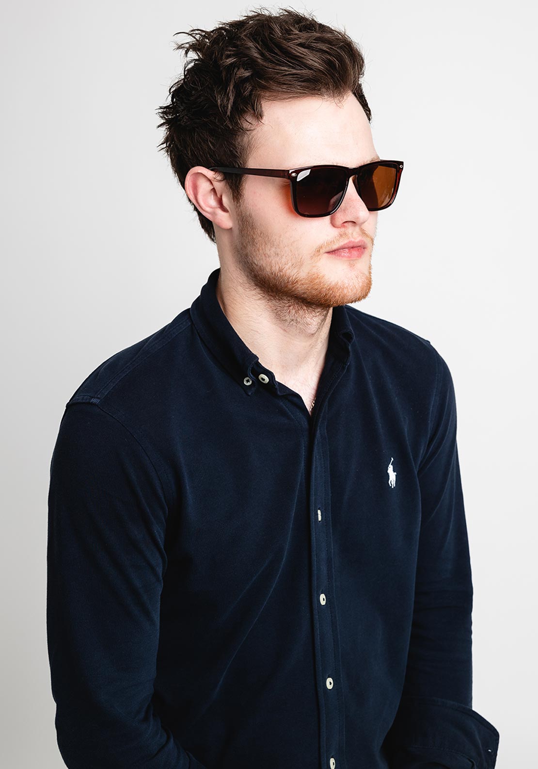 Sur Lux Men’s Rectangle Sunglasses, Brown
