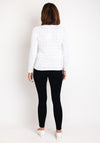 Micha Round Neck Cable Knit Sweater, White