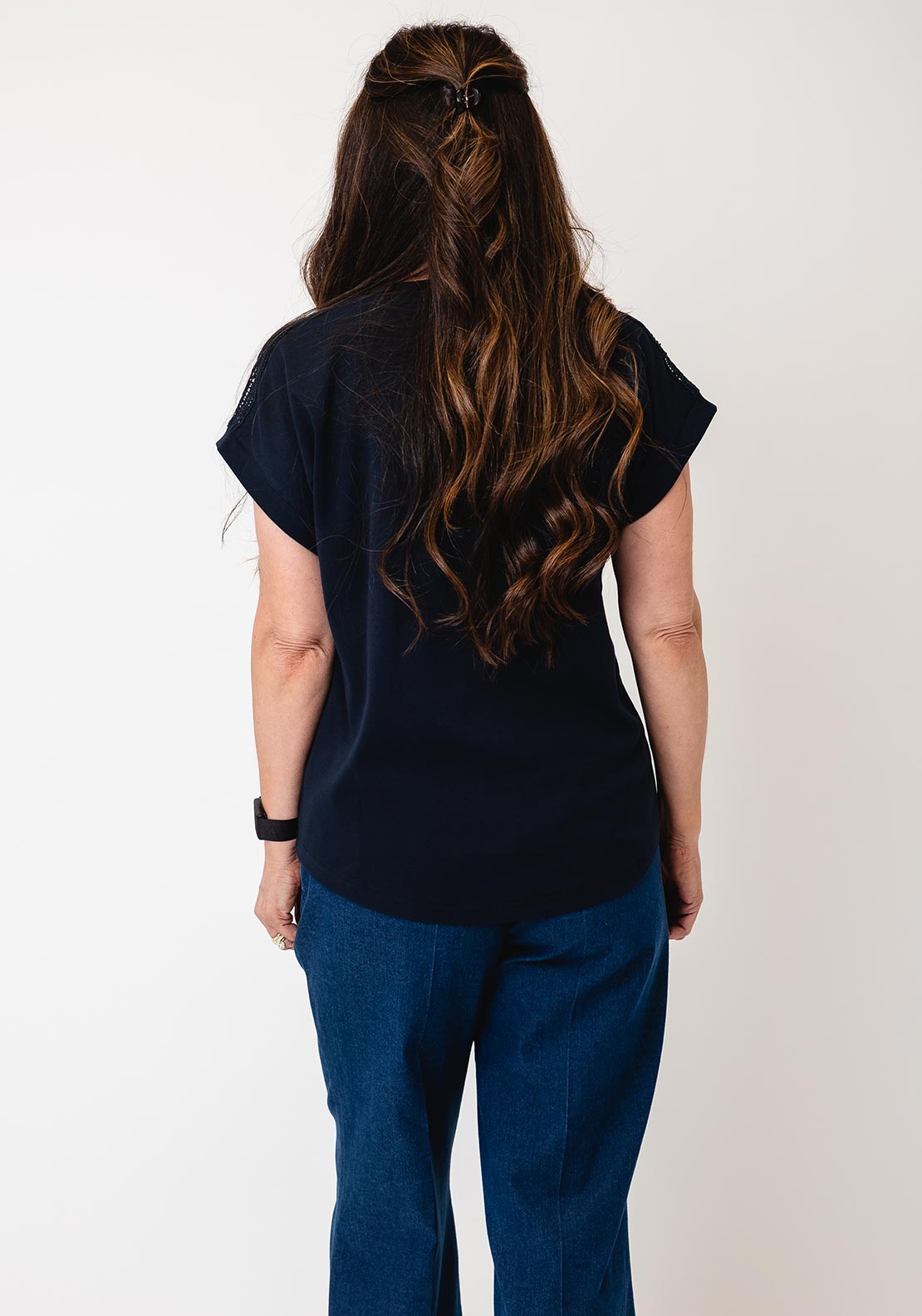 Micha Basic with Detail T-Shirt, Navy
