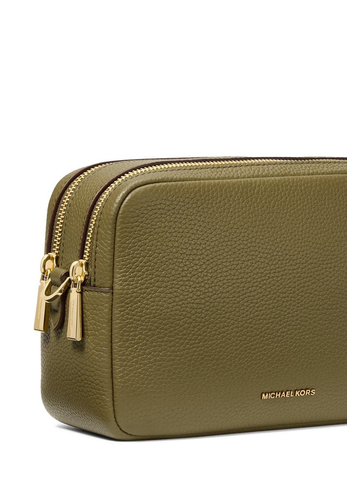 MICHAEL Michael Kors Bryant Pebbled Leather Camera Crossbody Bag, Khaki