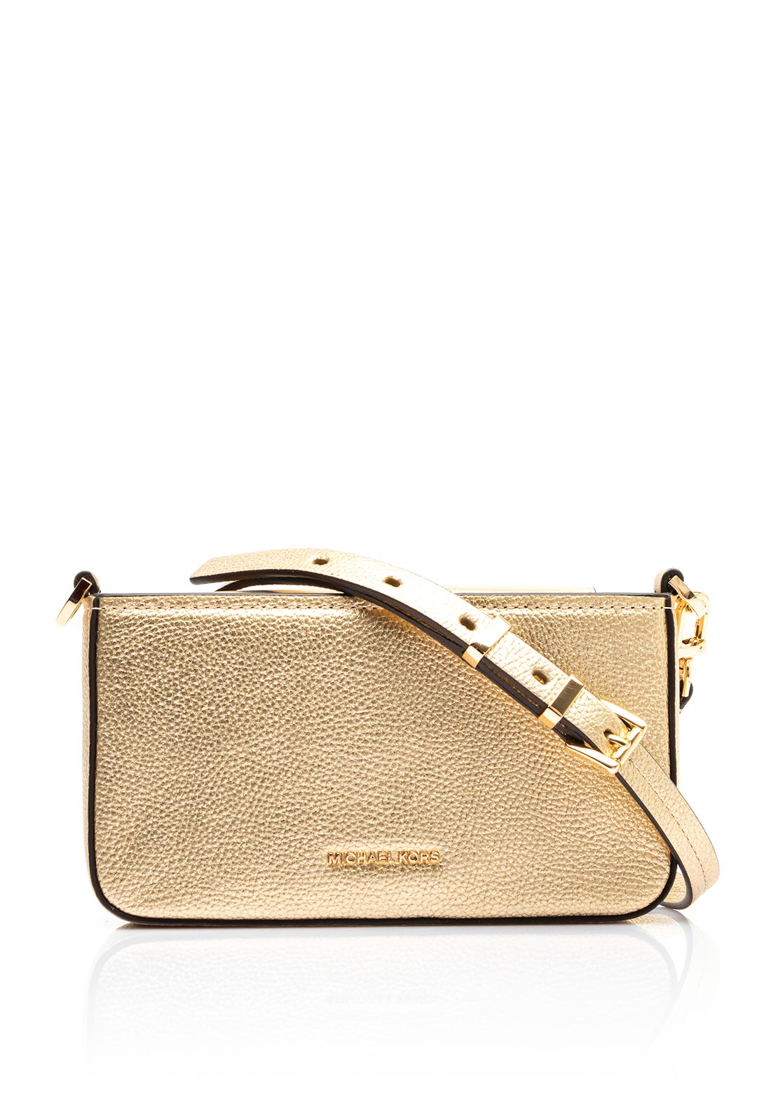 MICHAEL Michael Kors Bryant Metallic Crossbody Bag, Gold McElhinneys