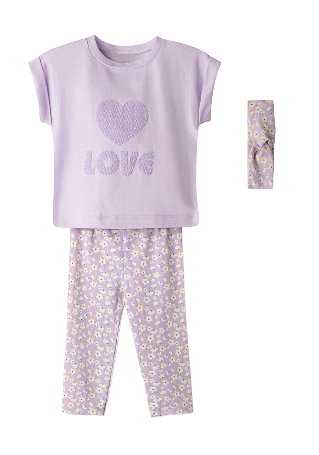 Ebita Mini Girl Love 3 Piece Set, Lilac