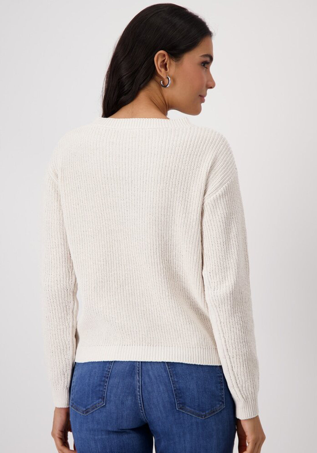 Monari Summer Chenille Knitted Jumper, Light Beige
