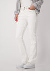 Monari Bootcut Belted Flared Jeans, White