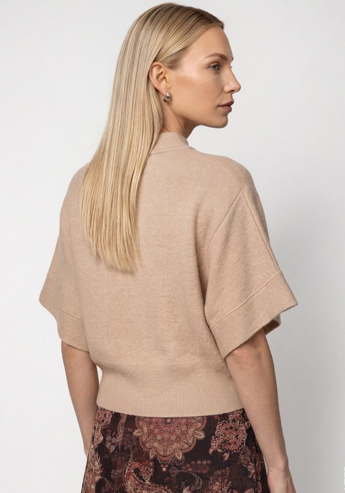 Monari Knitted with Batwing Sleeves Jumper, Beige