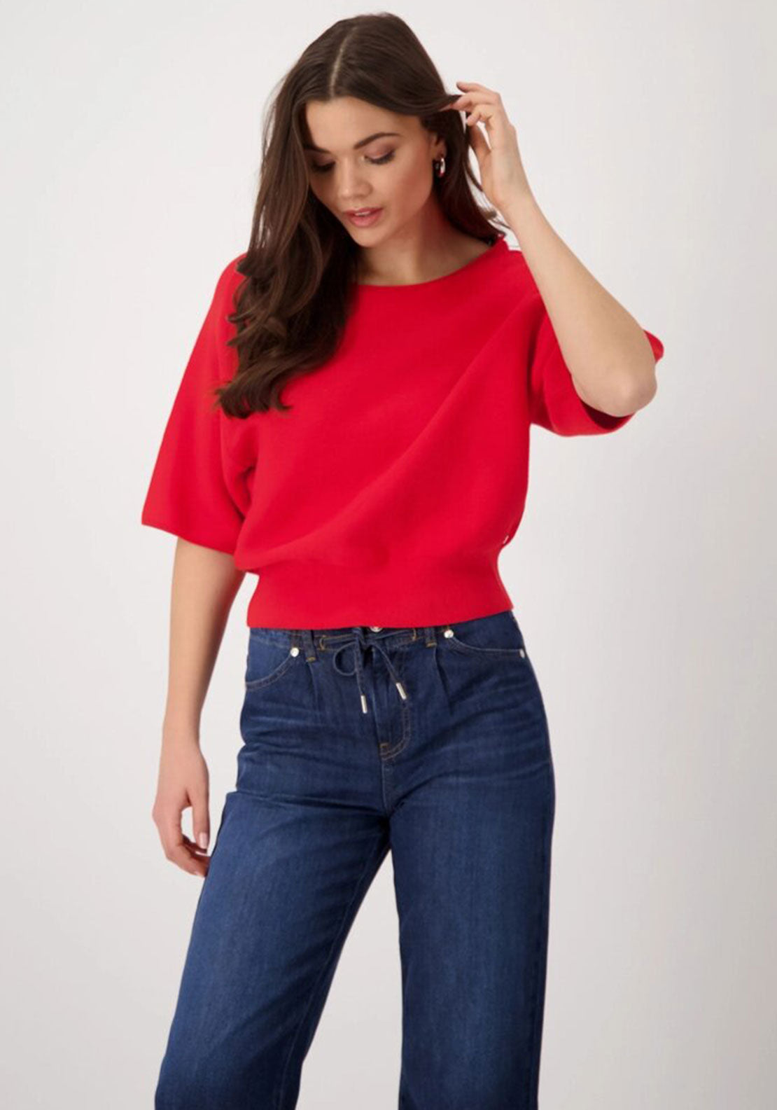 Monari Havanna Round Neck Lace Sweater