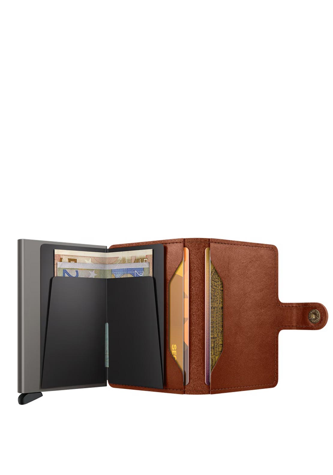 Secrid Texano Mini Wallet, Saddle Brown