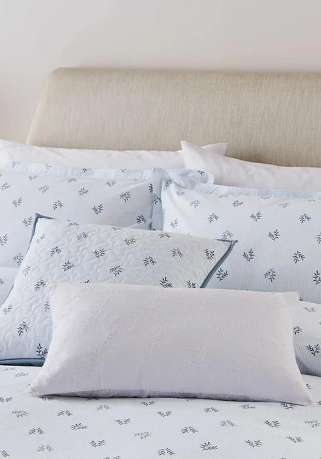 Murmur Thalia Striped Leaf Duvet Set, Ballintoy Blue