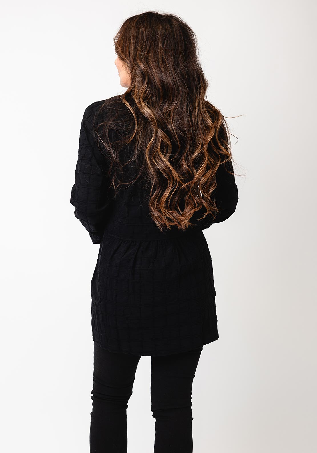 My Soul Jersey Zip Front Bubble Jacket, Black