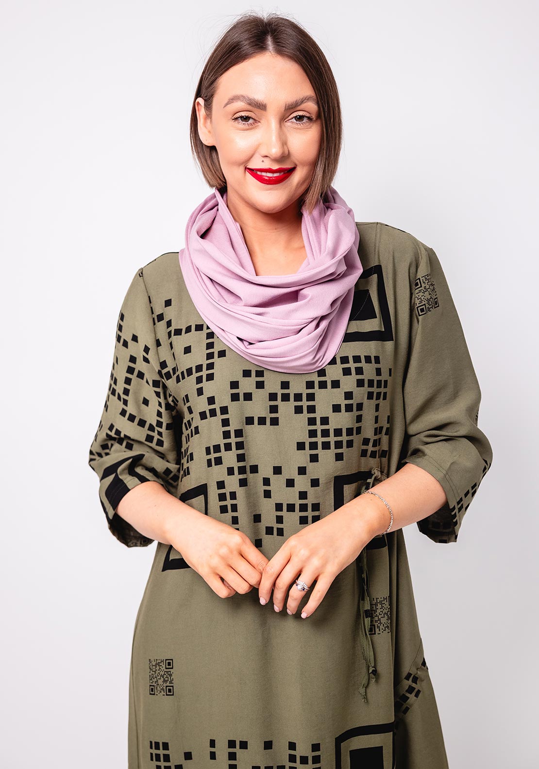 My Soul Viscose Loop Scarf, Pink