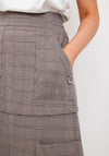 My Soul Pocket Detail Textured Midi Skirt, Sand