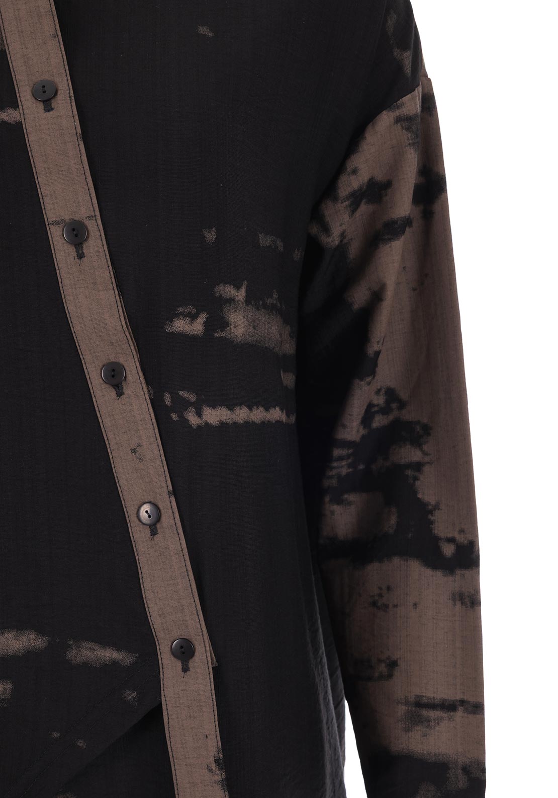 My Soul Acid Long Sleeve Shirt, Black & Brown