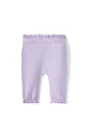 Name It Baby Girl Kinaya Ruffle Detail Trousers, Lavender Gray