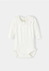 Name It Baby Girl Tylla Long Sleeve Bodysuit, White Alyssum