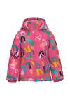 Name It Kid Girl Print Padded Maxi Jacket, Pink Flambe