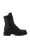 Nero Giardini Leather Military Boot, Black