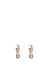 Newbridge Drop Earrings with Blue Stone, Gold