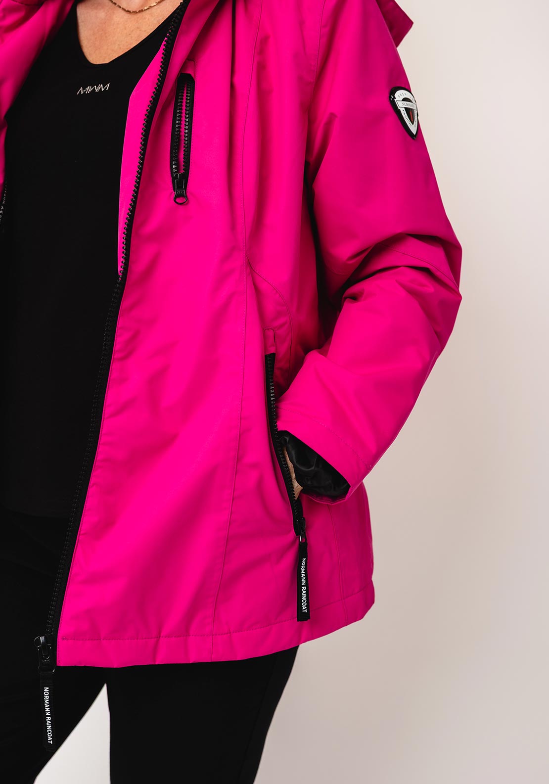 Normann Waterproof Hooded Jacket, Fuchsia Pink