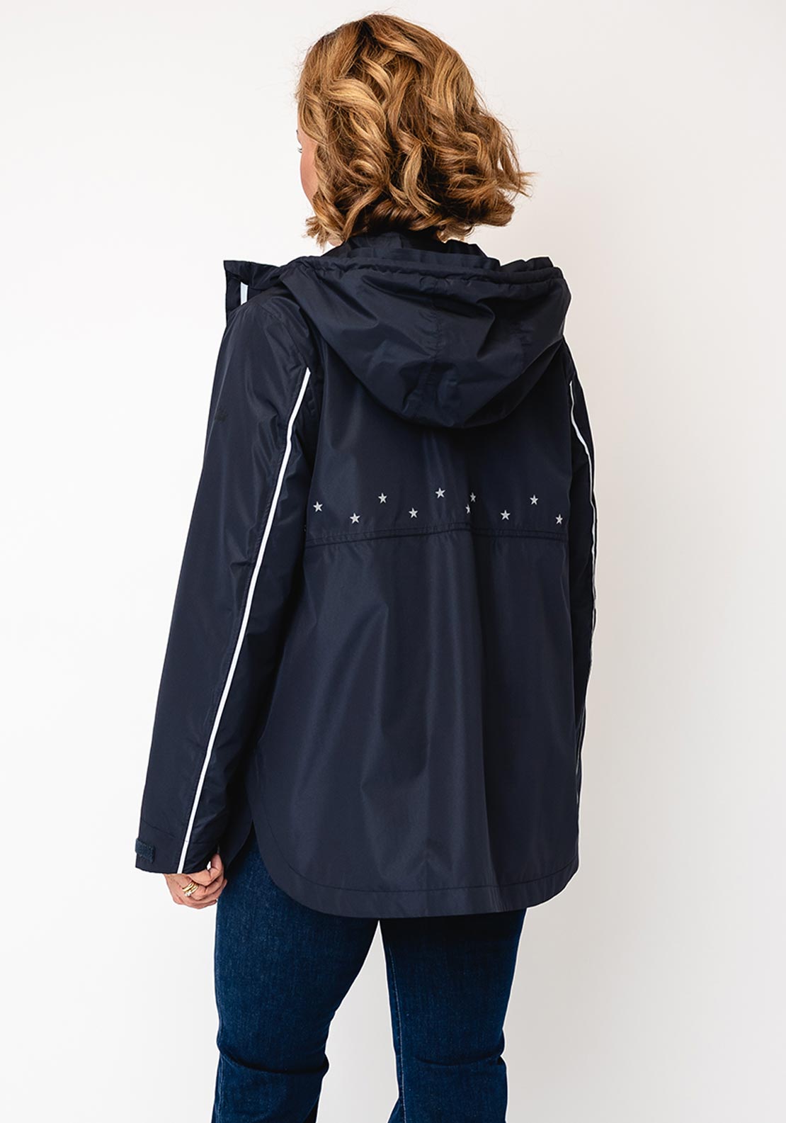 Normann Waterproof Hooded Raincoat, Navy
