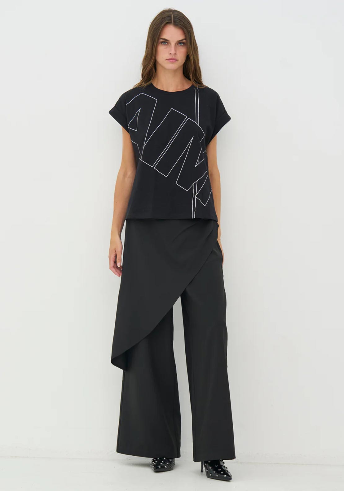 NU Denmark Cathlin Graphic T-Shirt, Black