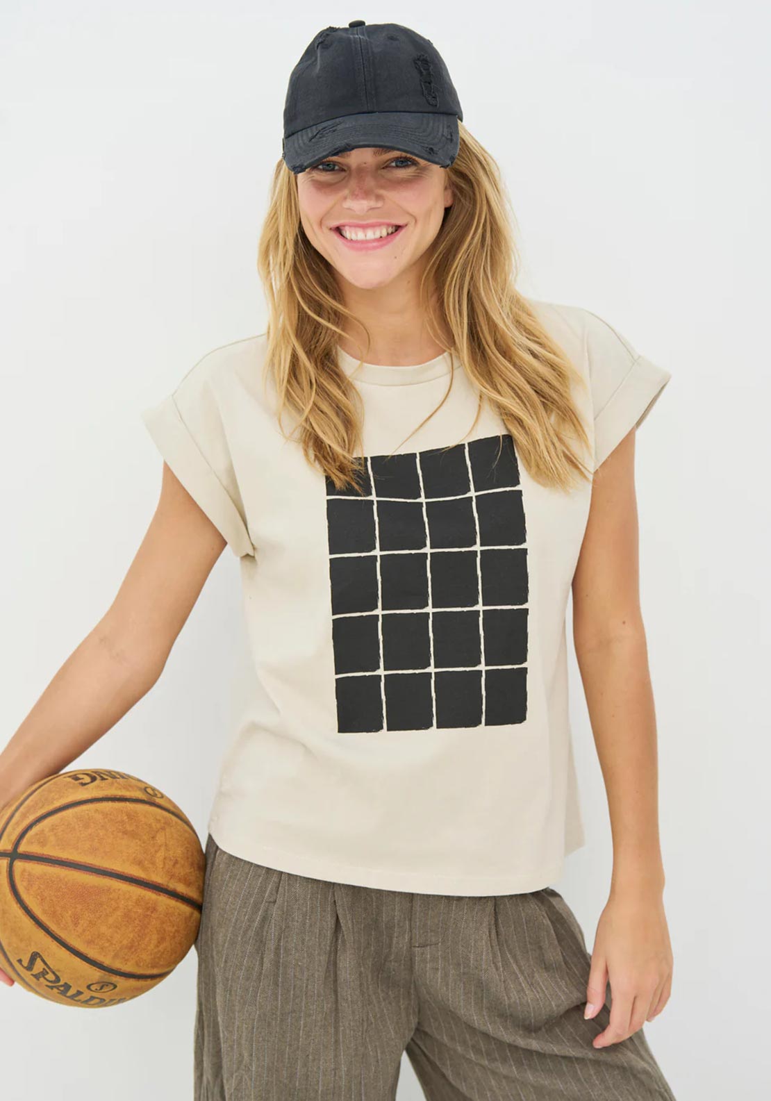 NU Denmark Cheyenne Graphic T-Shirt, Beige