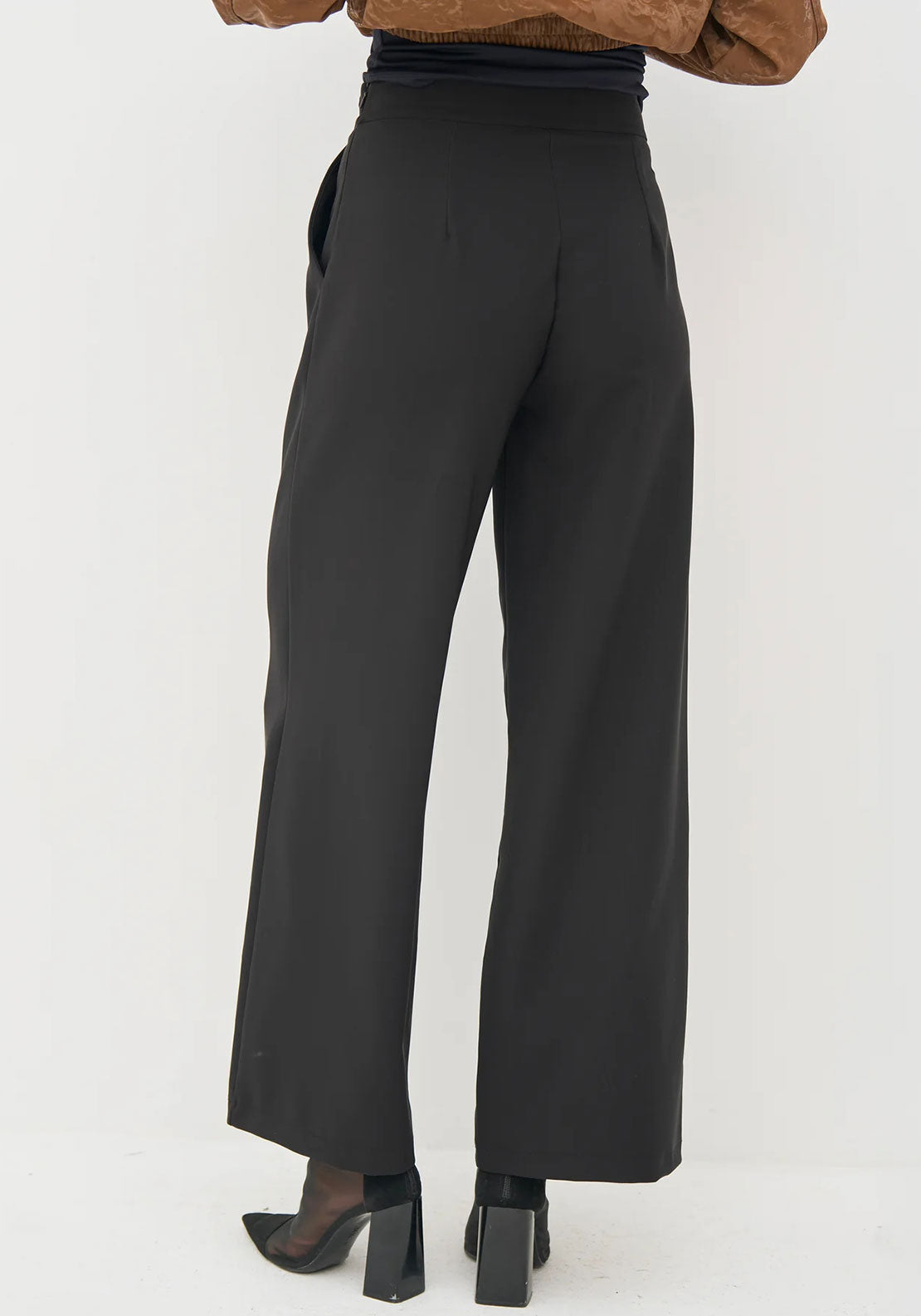 Nu Denmark Badia Wide Leg Trousers, Black