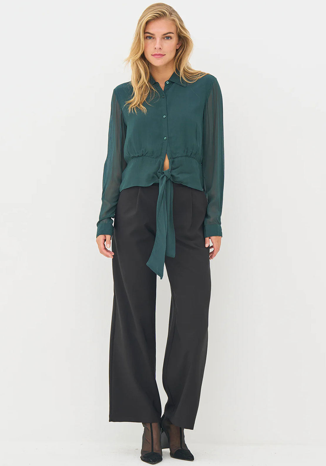 Nu Denmark Badia Wide Leg Trousers, Black