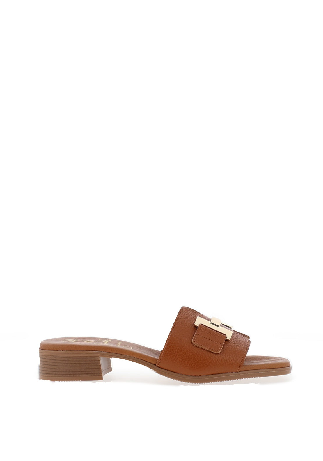 Oh My Sandals Low Heel Mule Sandals, Tan