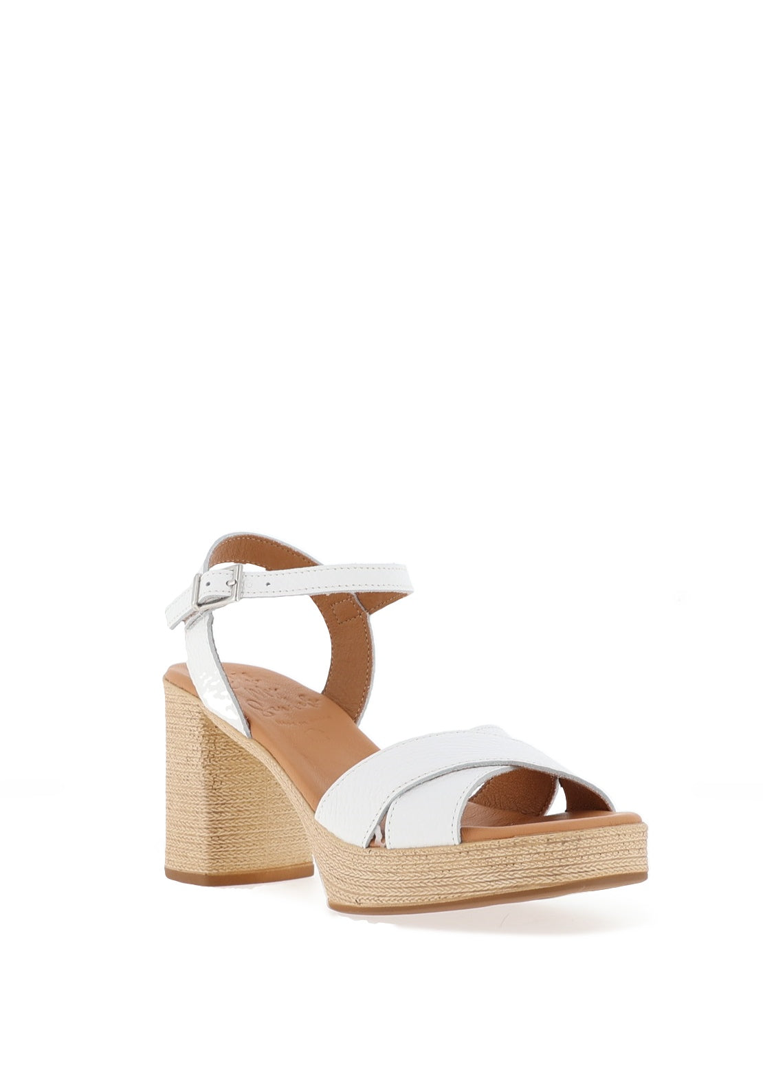 Oh My Sandals Woven Heeled Sandals, White