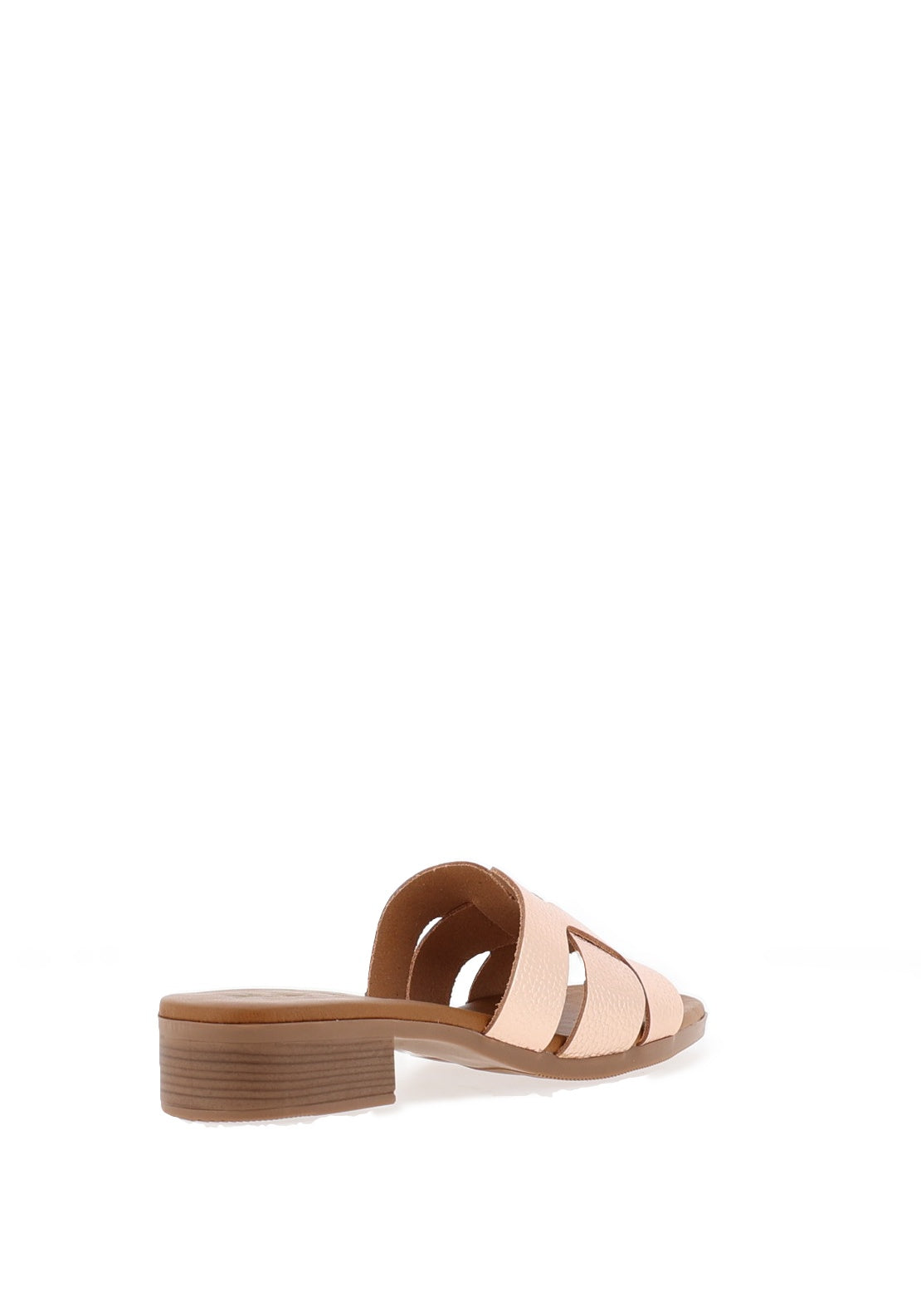 Oh My Sandals Woven Leather Mule Sandals, Rose Gold