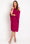 Olimara Applique Cold Shoulder Midi Dress, Magenta