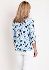 Olsen Geometric Print Tunic Top, Blue