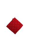 One Varones Helm and Crab Print Pocket Square, Red