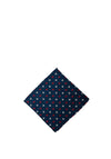 One Varones Helm and Crab Print Pocket Square, Navy
