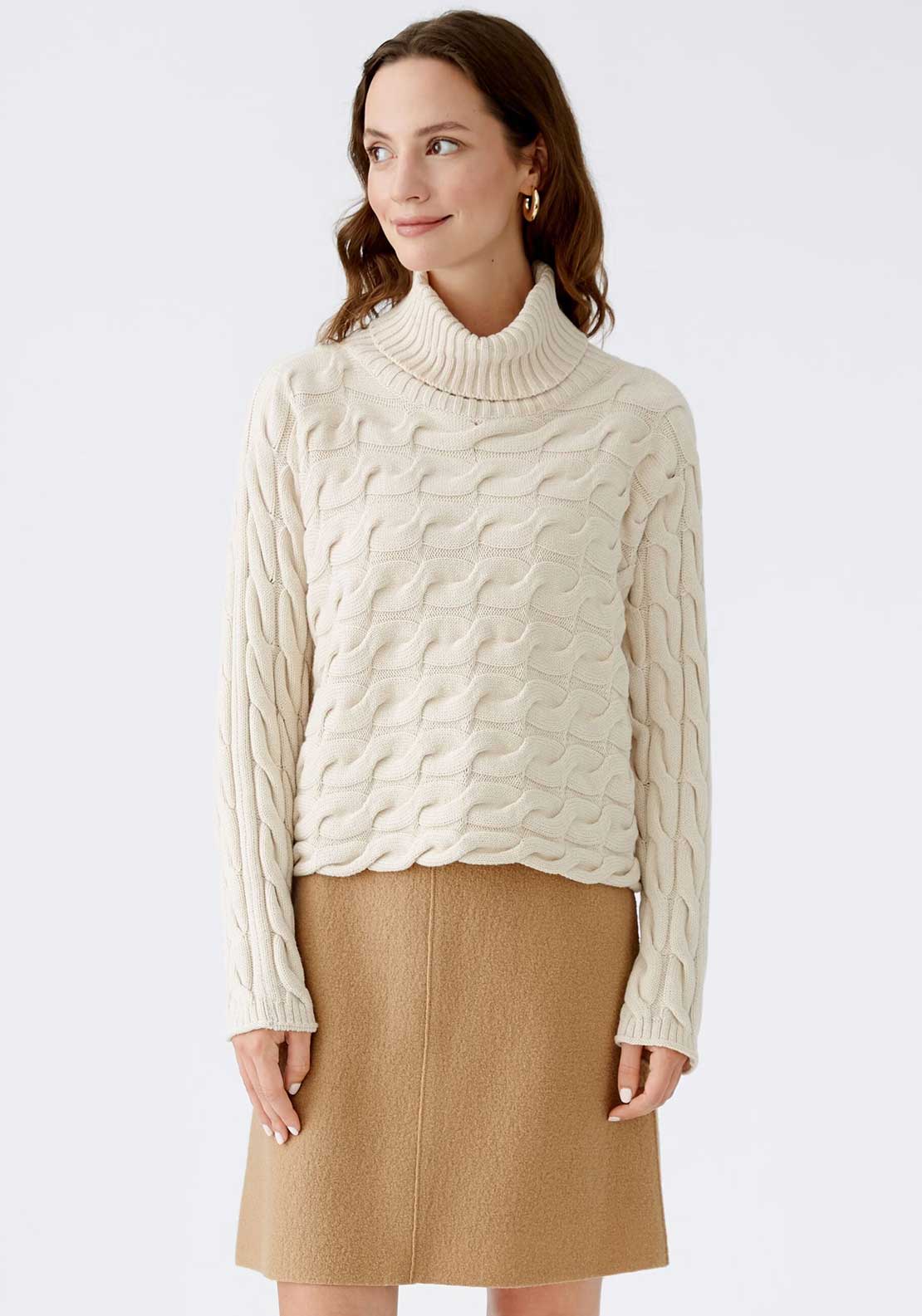 Oui T Soft Knitted Pink Jumper 77192 3368