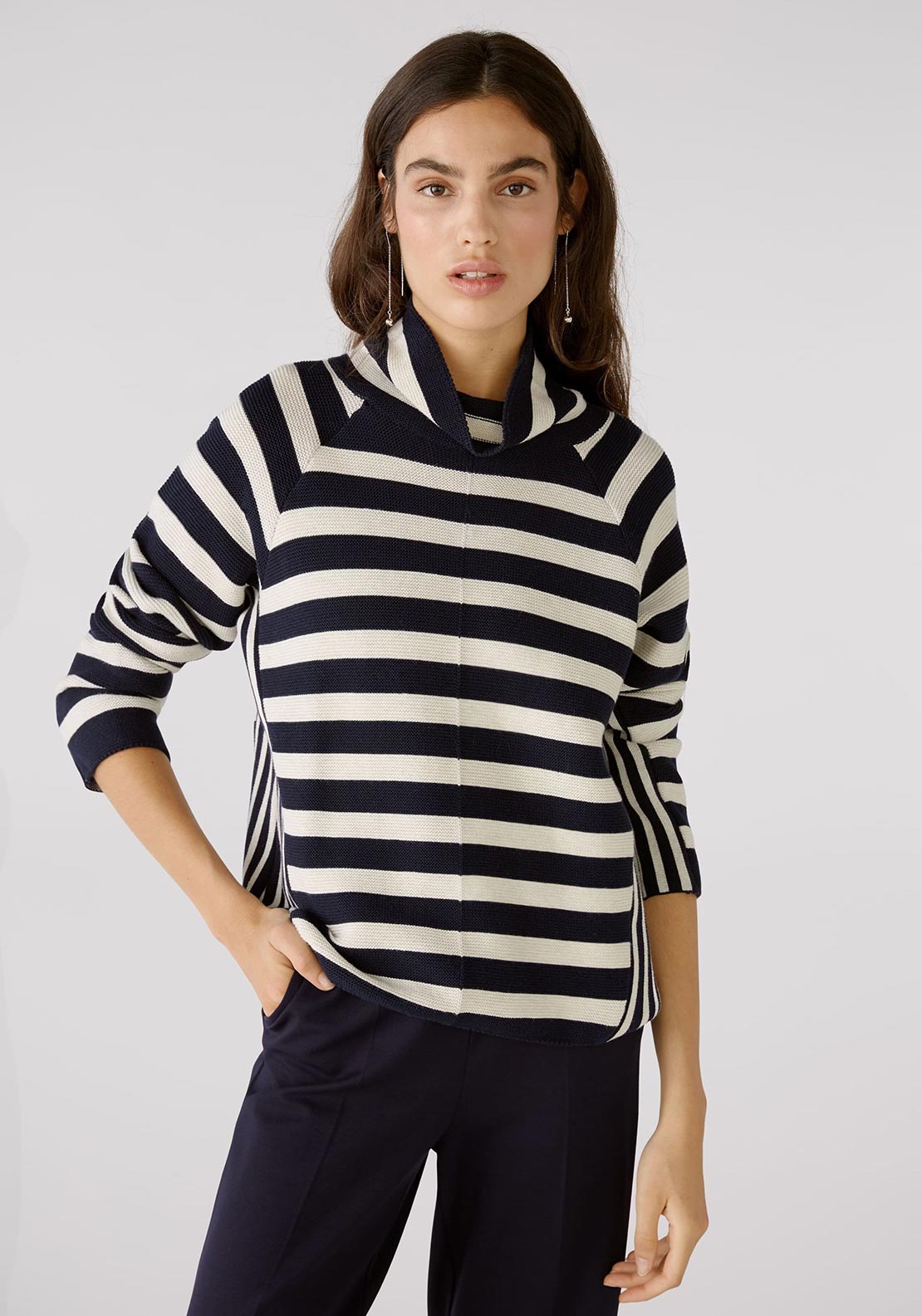 Oui Royal Blue Roll Necked Jumper 73331 5396 main image 0