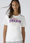 Oui Dream Tassel Cotton T-Shirt, White