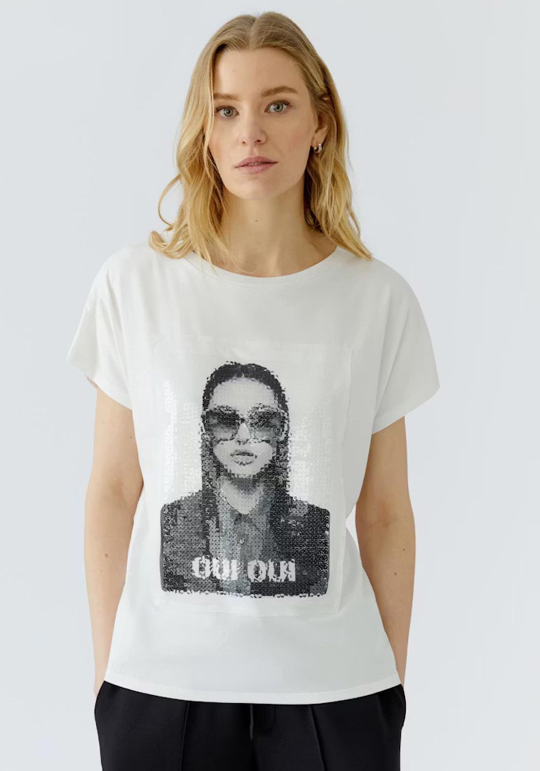 sequin tshirt tee shirt oui