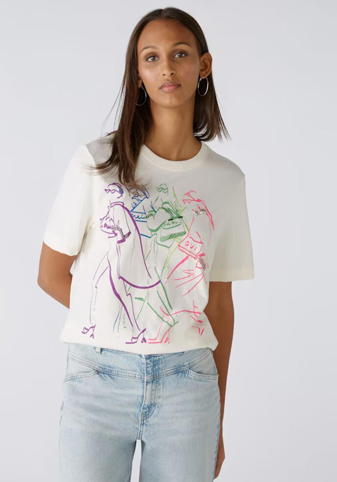 Oui - Striped T Shirt