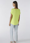 Oui Ayono Contrast Jersey Back Top, Tender Shoots