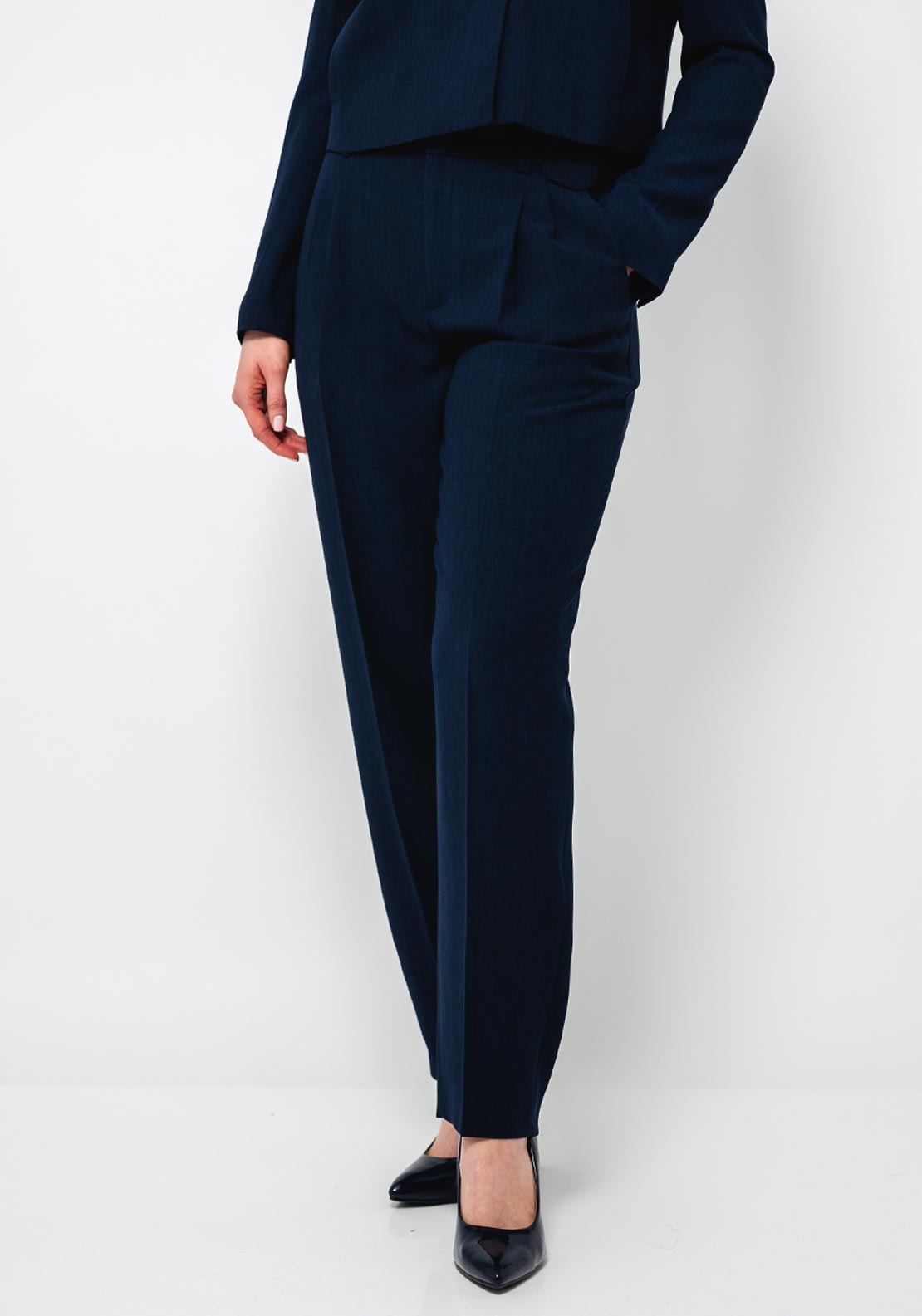 Oui Tapered Trousers, Navy McElhinneys
