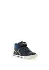 Pablosky Boys 974520 Velcro and Strech Lace High Top Trainer, Navy