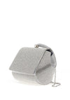 Zen Collection Diamante Encrusted Pouch Bag, Silver