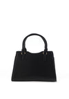 Zen Collection Faux Leather Mini Buckle Grab Bag, Black